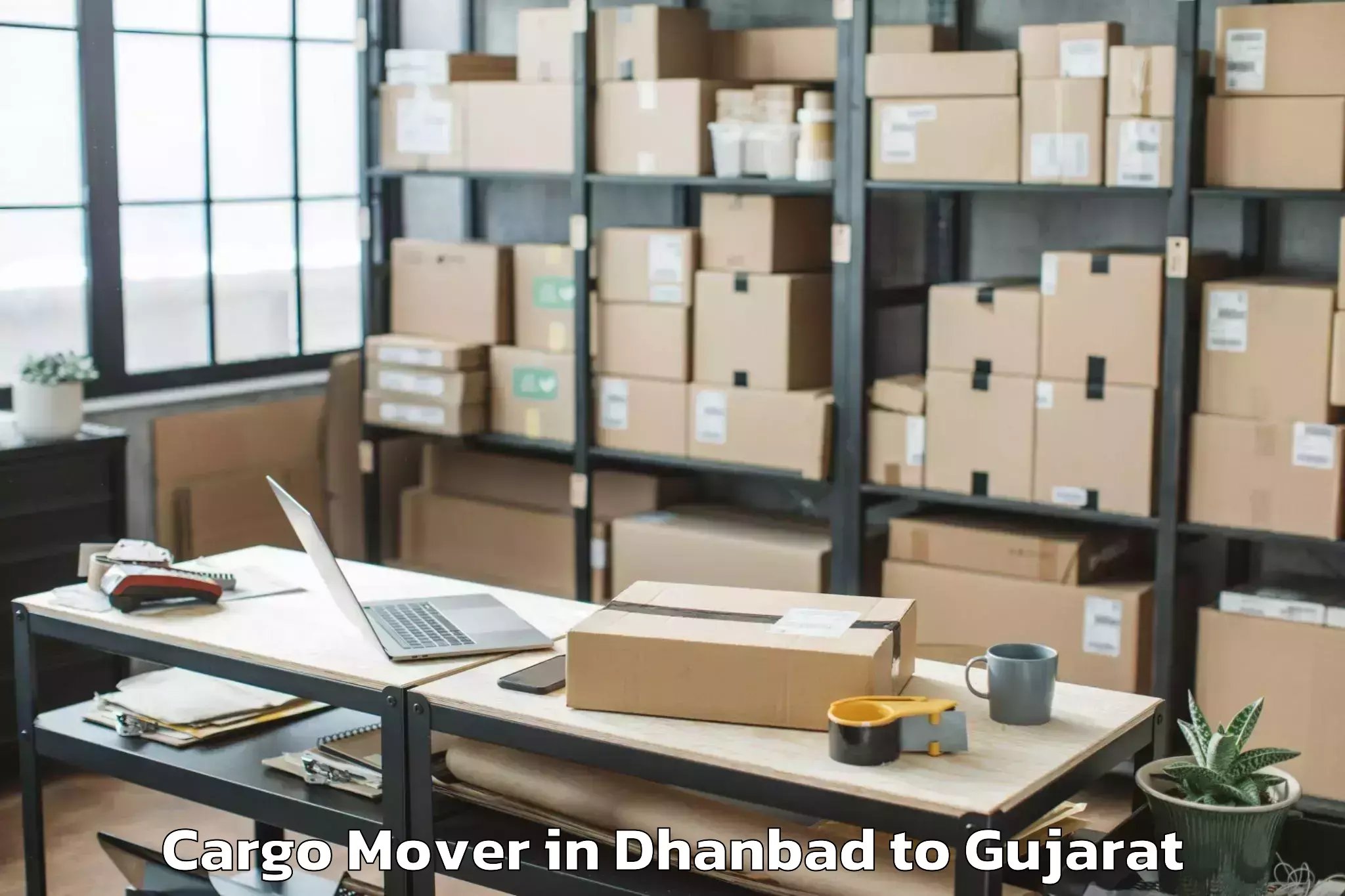 Book Your Dhanbad to Gujarat National Law Universit Cargo Mover Today